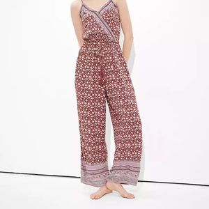 ae printed strappy wide leg jumpsuit women's